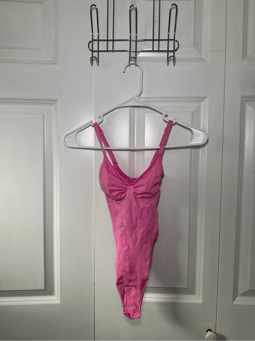 Skims Hot Pink Sculpting Shapewear Bodysuit